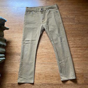 Levi's 513 Slim-Straight Tan Denim 33 Waist